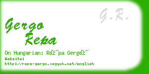 gergo repa business card